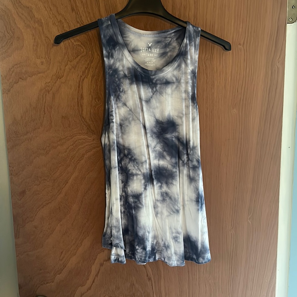 American eagle tie dye tank